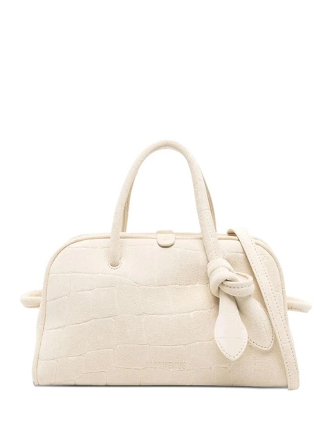 Jacquemus small Turismo crocodile-effect tote bag - Neutrals - zdjęcie produktu nr 1