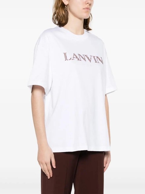 Lanvin logo-patches cotton T-shirt - White - zdjęcie produktu nr 2