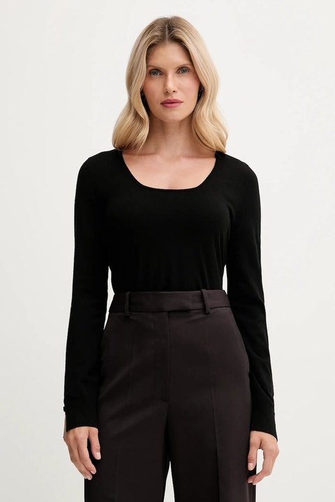 United Colors of Benetton sweter damski kolor czarny lekki 1W2AD10E5 - zdjęcie produktu nr 1