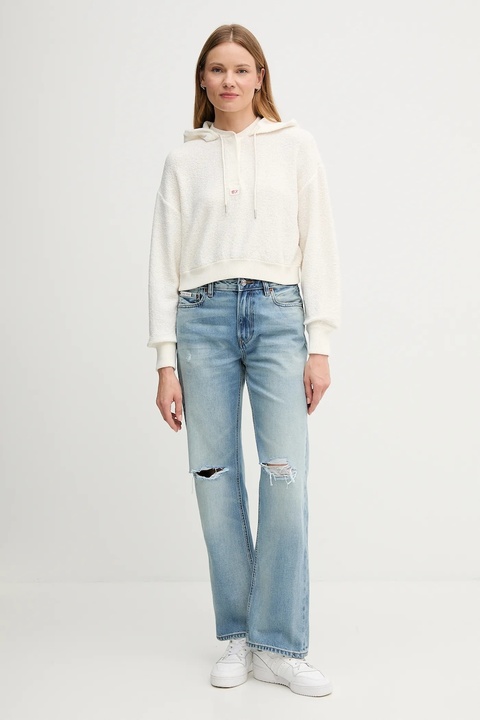Calvin Klein Jeans sweter damska kolor beżowy lekki LV047C915G - zdjęcie produktu nr 2