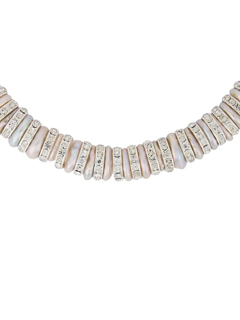 Magda Butrym pearl-crystal embellished necklace - Silver - zdjęcie produktu nr 1