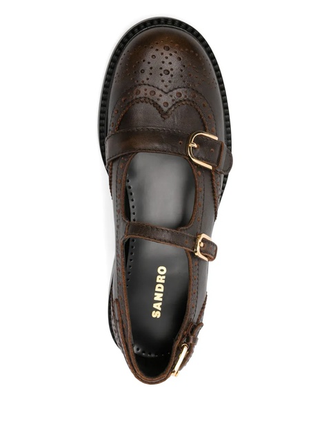 SANDRO brogue buckle loafers - Brown - zdjęcie produktu nr 2