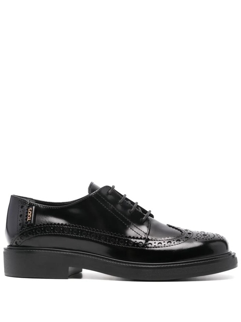 Tod's logo-tag leather brogues - Black - zdjęcie produktu nr 1