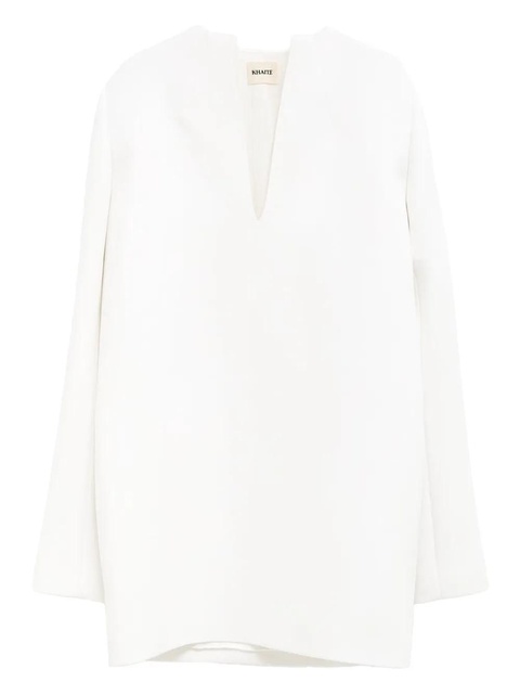 KHAITE v-neck dress - White - zdjęcie produktu nr 1