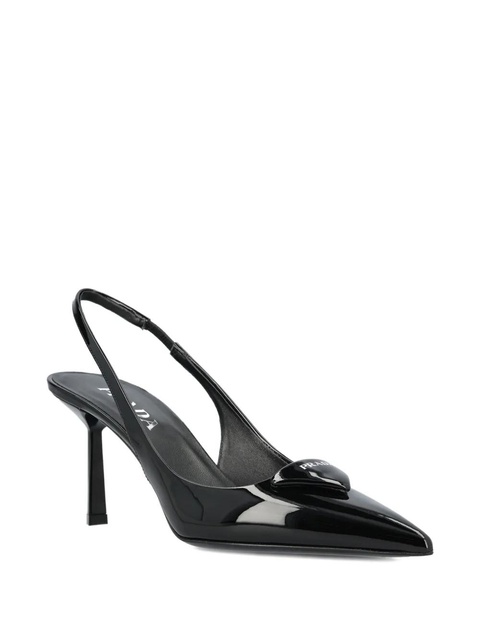 Prada 75mm leather heeled pumps - Black - zdjęcie produktu nr 2