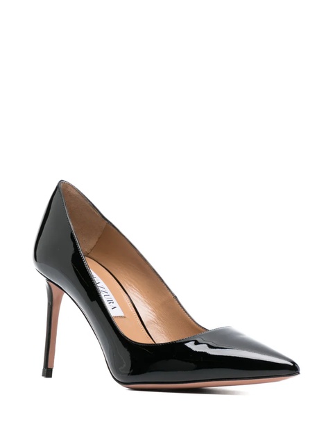 Aquazzura Purist 85mm patent-leather pumps - Black - zdjęcie produktu nr 1
