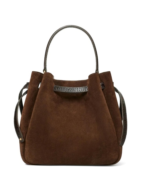 Tory Burch suede bucket bag - Brown - zdjęcie produktu nr 2