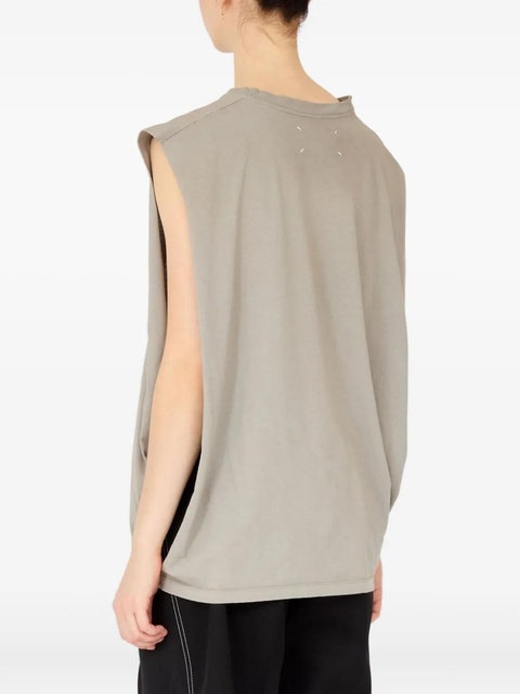 Maison Margiela logo-print sleeveless top - Grey - zdjęcie produktu nr 2