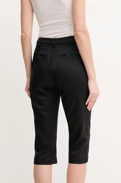 Guess spodnie CAPRI damskie kolor czarny proste high waist W5GB52 WGXM2 - zdjęcie produktu nr 2