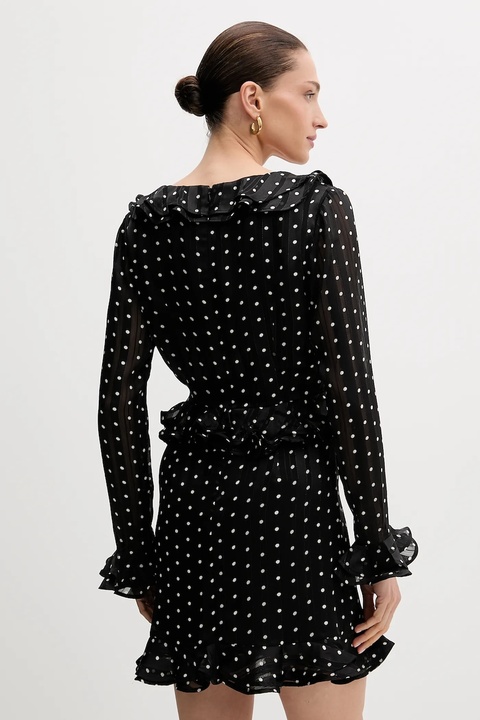 Bardot sukienka kolor czarny mini rozkloszowana 60115DB - zdjęcie produktu nr 2