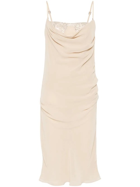The Attico draped midi dress - Neutrals - zdjęcie produktu nr 2