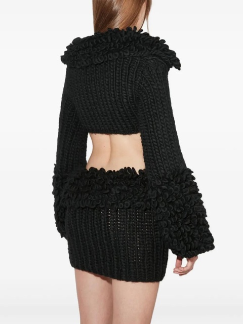MISBHV ruffled knitted sweater - Black - zdjęcie produktu nr 1