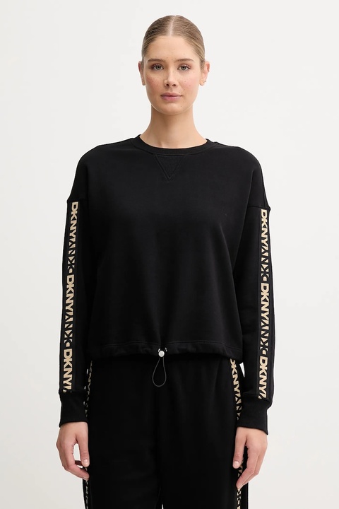 Dkny bluza bawełniana damska kolor czarny z aplikacją DP5T1414 - zdjęcie produktu nr 1