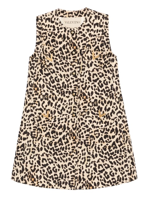 Valentino Garavani leopard print button-fastening jacket - Neutrals - zdjęcie produktu nr 1
