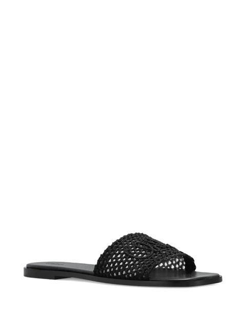 Chloé crochet-effect flat sandals - Black - zdjęcie produktu nr 2