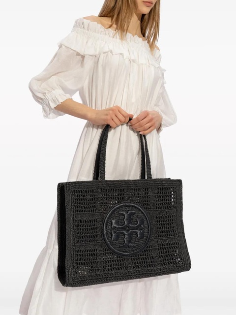 Tory Burch large Ella crochet tote bag - Black - zdjęcie produktu nr 2