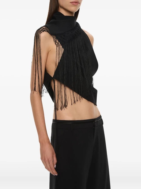 Christopher Esber Unravel fringe top - Black - zdjęcie produktu nr 1