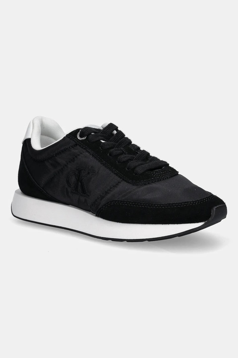 Calvin Klein sneakersy RETRO RUNNER LACE UP NYLON MG damskie kolor czarny YW0YW01990 - zdjęcie produktu nr 1