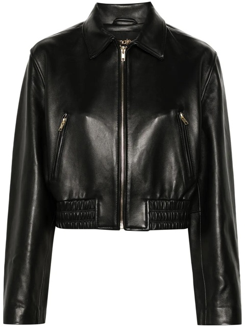 Maje leather jacket - Black - zdjęcie produktu nr 1