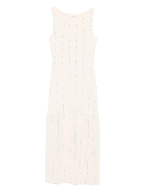 SANDRO studded knit midi dress - Neutrals - zdjęcie produktu nr 1