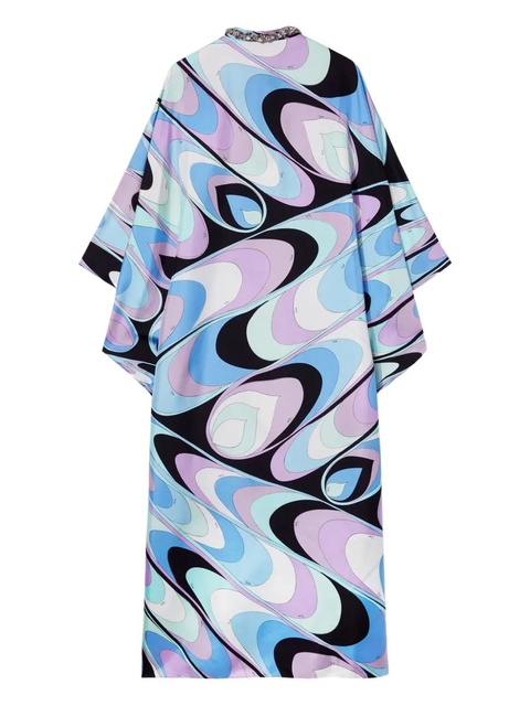 PUCCI onde-print silk-twill dress - Blue - zdjęcie produktu nr 2