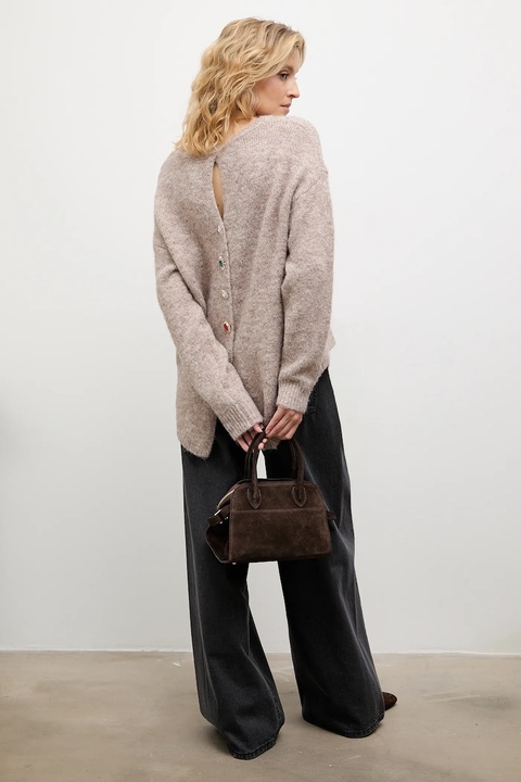 Answear.LAB sweter z wełną damski kolor beżowy - zdjęcie produktu nr 1