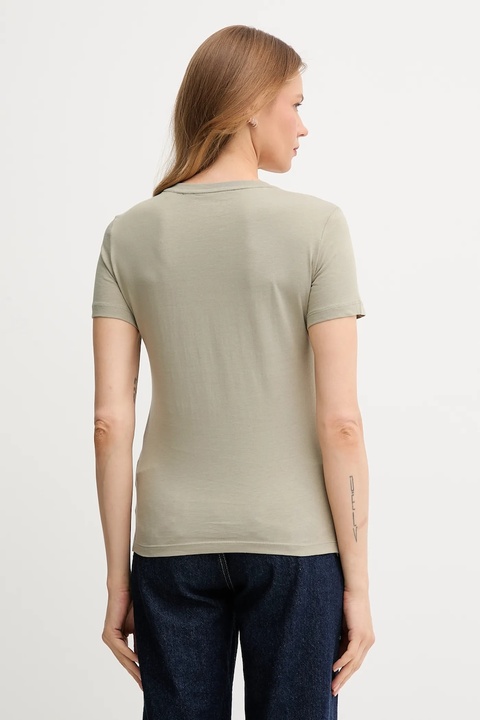 Guess t-shirt bawełniany kolor zielony - zdjęcie produktu nr 2