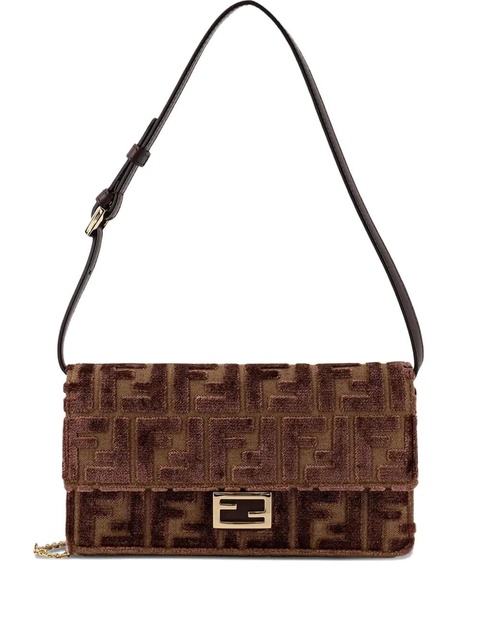 FENDI FF-motif chain shoulder bag - Brown - zdjęcie produktu nr 1