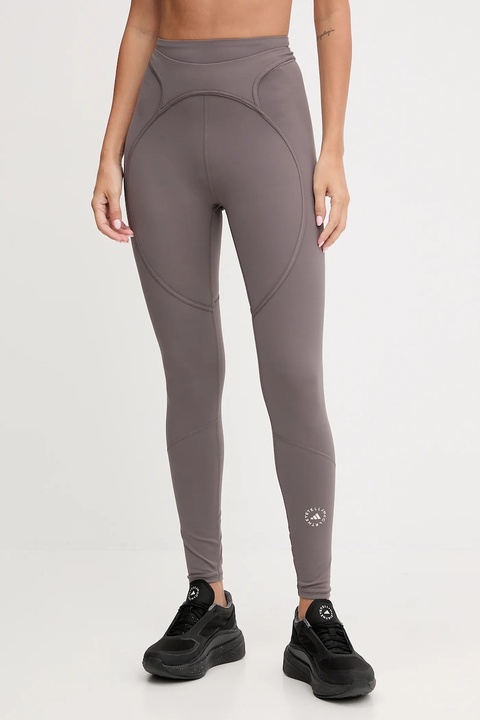 adidas by Stella McCartney legginsy treningowe TruePurpose damskie kolor brązowy gładkie JM1398 - zdjęcie produktu nr 1