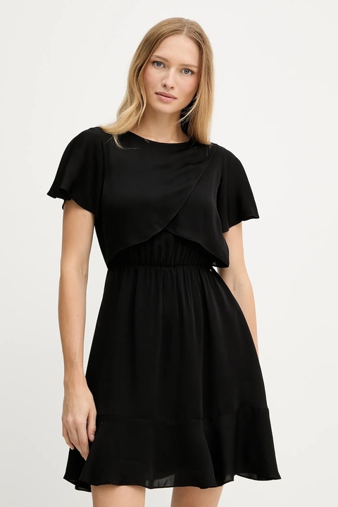 Armani Exchange sukienka kolor czarny mini rozkloszowana XW001014 AF16121 - zdjęcie produktu nr 1