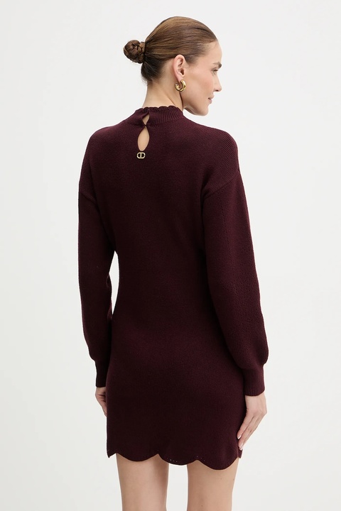 Twinset sukienka z dodatkiem wełny mini rozkloszowana 252TT3216 - zdjęcie produktu nr 2