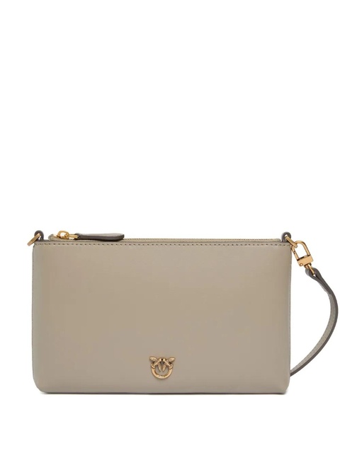PINKO mini zip-fastening logo-plaque clutch bag - Neutrals - zdjęcie produktu nr 1
