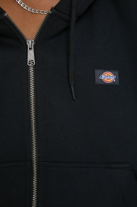 Dickies bluza damska kolor czarny z kapturem z aplikacją - zdjęcie produktu nr 2