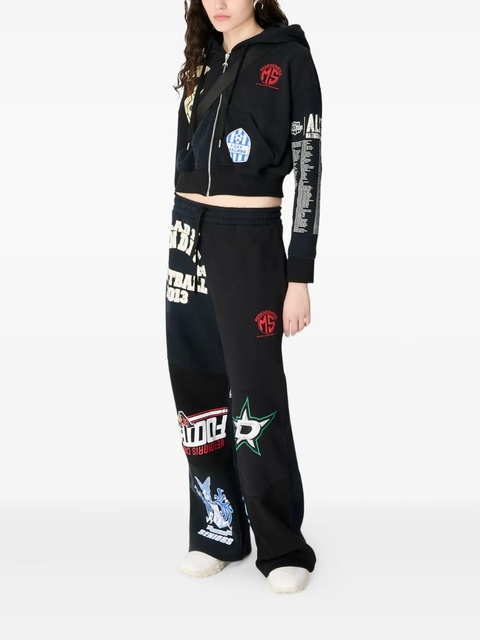 Marine Serre long-sleeve hoodie - Black - zdjęcie produktu nr 1