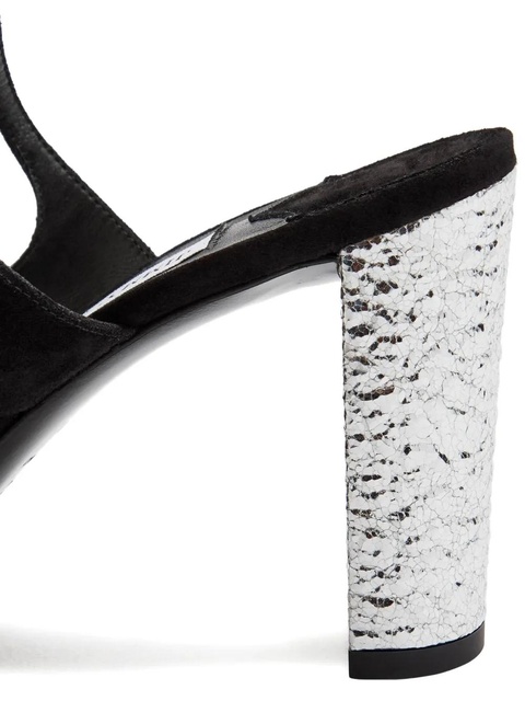 Jimmy Choo 85mm Azie textured sandals - Black - zdjęcie produktu nr 2
