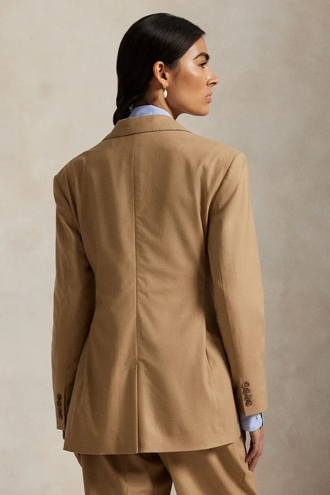 Polo Ralph Lauren marynarka z dodatkiem wełny kolor brązowy jednorzędowa gładka 211977093 - zdjęcie produktu nr 2