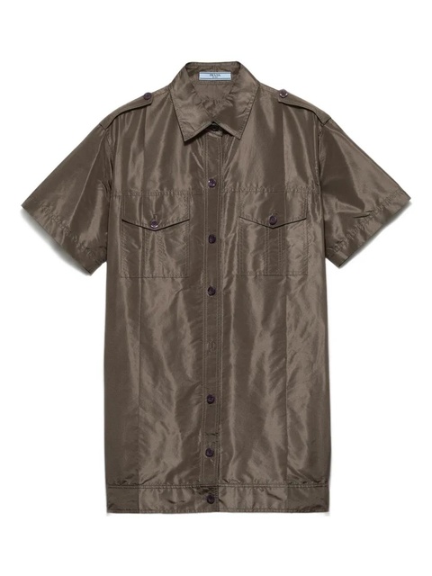 Prada flap-pockets short-sleeve top - Green - zdjęcie produktu nr 1