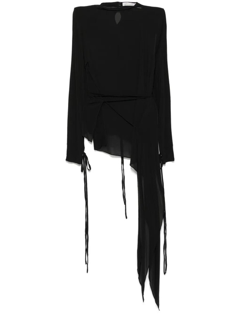 Christopher Esber Inverted swept T-shirt - Black - zdjęcie produktu nr 1