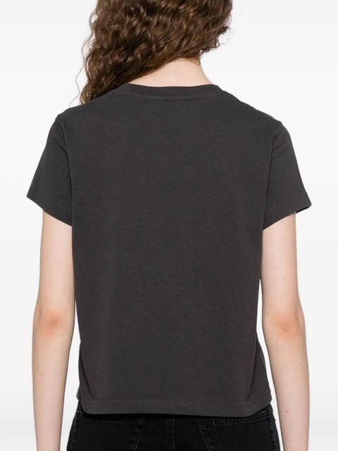 Alexander Wang logo-embroidered cropped T-shirt - Grey - zdjęcie produktu nr 2