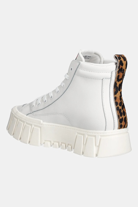 Tommy Jeans sneakersy skórzane TJW VULC FLATFORM LEOPARD damskie kolor beżowy EN0EN02858 - zdjęcie produktu nr 2