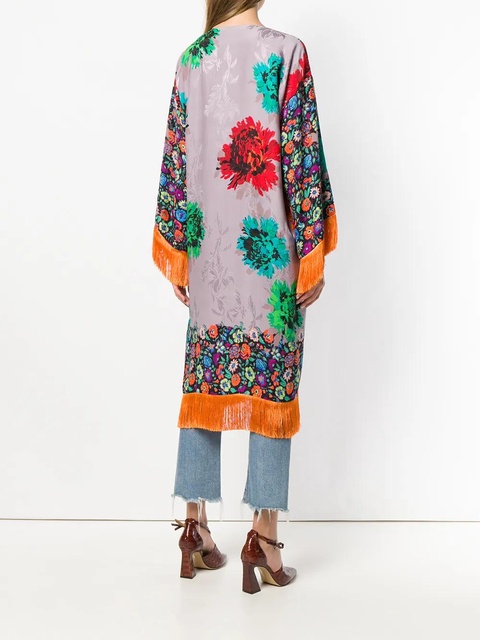 ETRO floral-print coat - Grey - zdjęcie produktu nr 2
