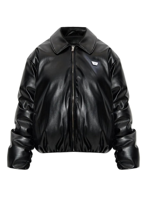 MISBHV faux-leather puffer bomber jacket - Black - zdjęcie produktu nr 1