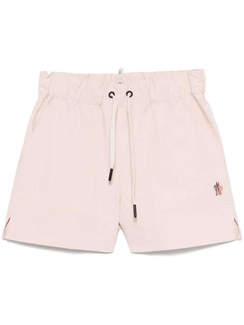 Moncler Grenoble logo-embroidered shorts - Pink - zdjęcie produktu nr 1