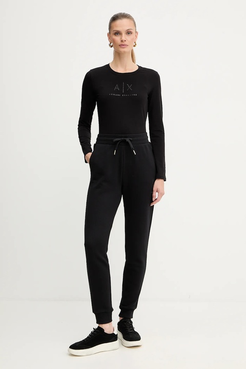 Armani Exchange longsleeve kolor czarny XW001365 AF16294 - zdjęcie produktu nr 2
