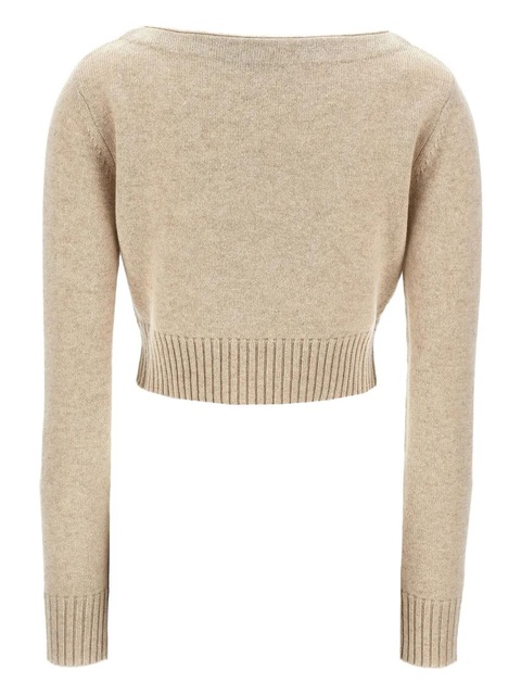 Max Mara boat-neck cuffed-sleeve sweater - Neutrals - zdjęcie produktu nr 2