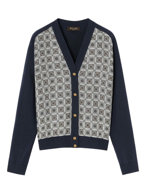 Loro Piana Mendoza cardigan - Blue - zdjęcie produktu nr 1