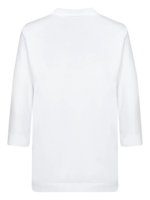 DRIES VAN NOTEN three-quarter sleeve cotton T-shirt - White - zdjęcie produktu nr 2