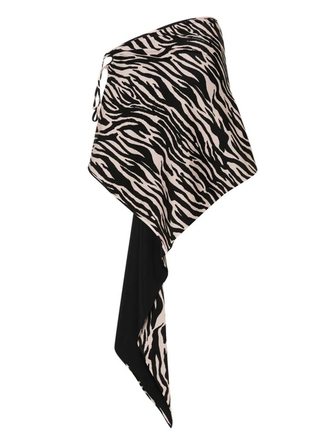 The Attico zebra-print beach skirt - Black - zdjęcie produktu nr 2