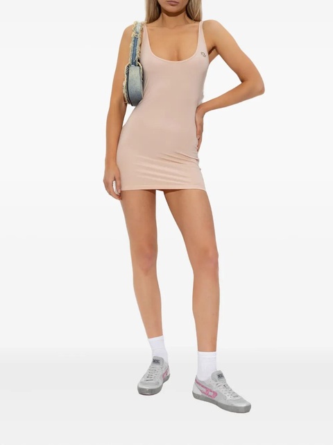 Diesel logo-plaque mini dress - Neutrals - zdjęcie produktu nr 2