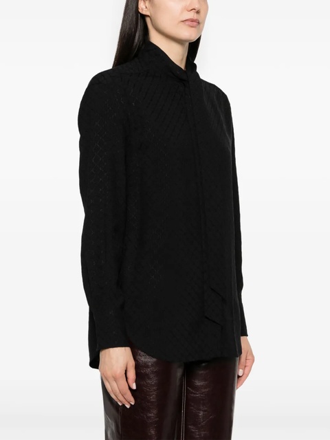 Golden Goose diamond-jacquard blouse - Black - zdjęcie produktu nr 2